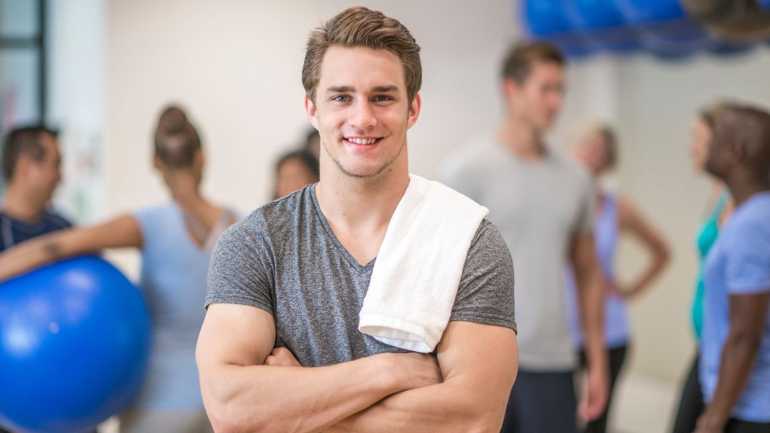 young personal trainer<br>
